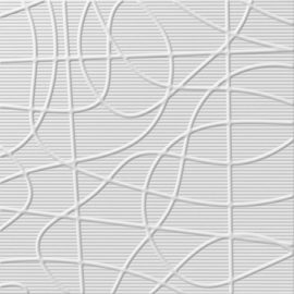 Random Lines + Gloss/Matte White (Paintable)