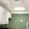 Corrugated + Gloss White Perforated (MirroFlex Decorative Acoustic Ceiling Tiles)