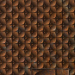 Cast Iron Squares Rusted 4' x 8' Panels (Fusion, Metallics Collection)