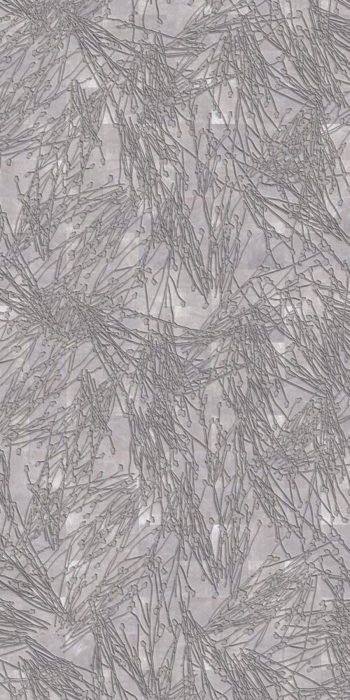 Centaurea Pressed in Silver 4' x 8' Panels (Fusion, Organics Collection)
