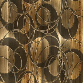Gold Fisheye Ribbon 4' x 8' Panels (Fusion, Metallics Collection)