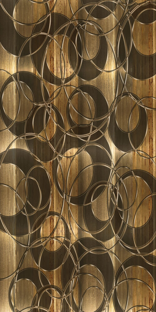 Gold Fisheye Ribbon 4' x 8' Panels (Fusion, Metallics Collection)