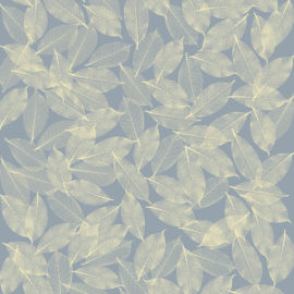 Leaves Blue Cream 4' x 8' Panels (Fusion, Organics Collection)