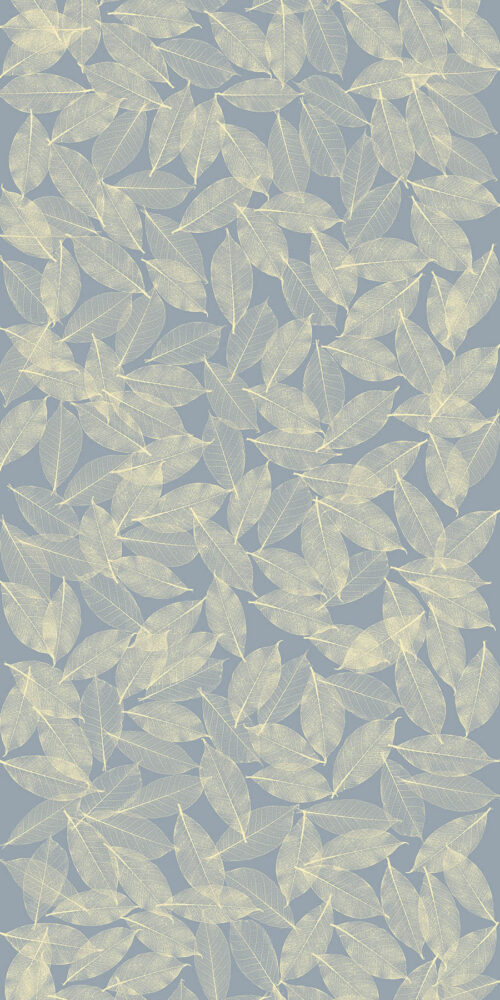 Leaves Blue Cream 4' x 8' Panels (Fusion, Organics Collection)