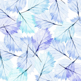 Leaves Modern Blue 4' x 8' Panels (Fusion, Organics Collection)