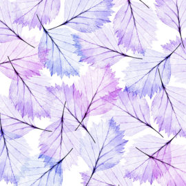 Leaves Modern Blue Violet 4' x 8' Panels (Fusion, Organics Collection)