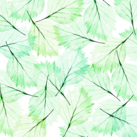 Leaves Modern Green Aqua 4' x 8' Panels (Fusion, Organics Collection)