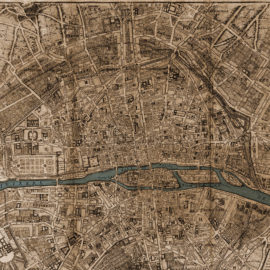 Paris Map 12' Mural