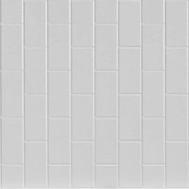 Subway Tile Vertical + Gloss/Matte White Paintable