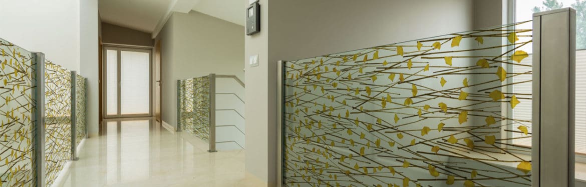Gingko Reeds, Yellow, Office Hallway Installation (Fusion, Organics Collection)