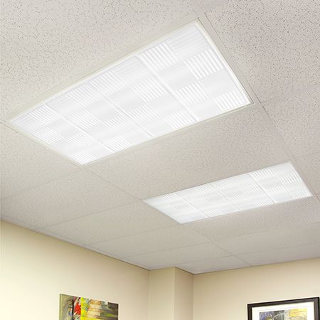 Light-diffuser ceiling tiles offer a beautiful soft lighting alternative to harsh industrial lighting issues.