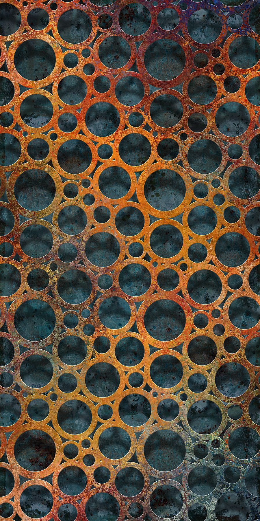 Rust Over Paint, 4' x 8' Panel, Fusion Metallics Collection